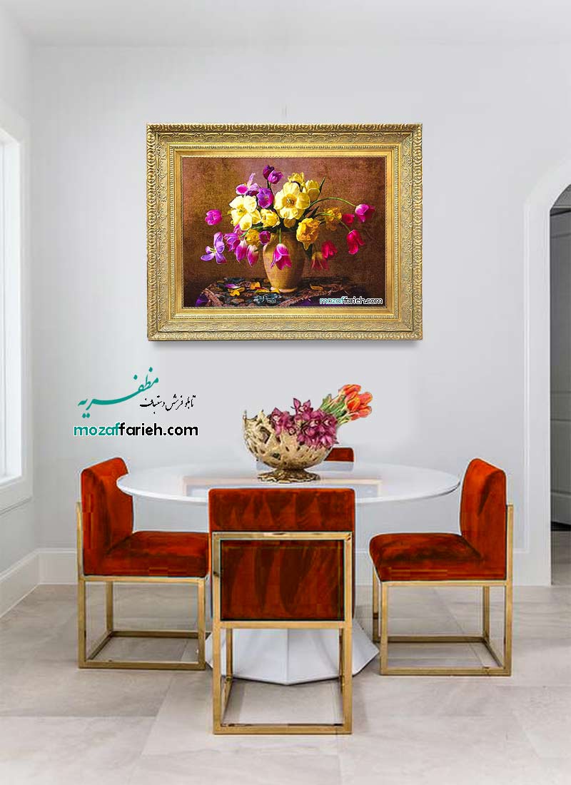 تابلوفرش گلدان رومیزی